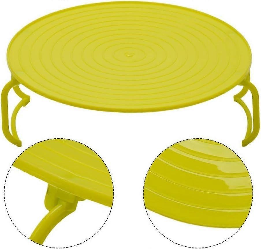 Round Folding Microwave Steaming Rack with DualLayer Heating and Foldable Handles, 23.5cm Plastic Tray