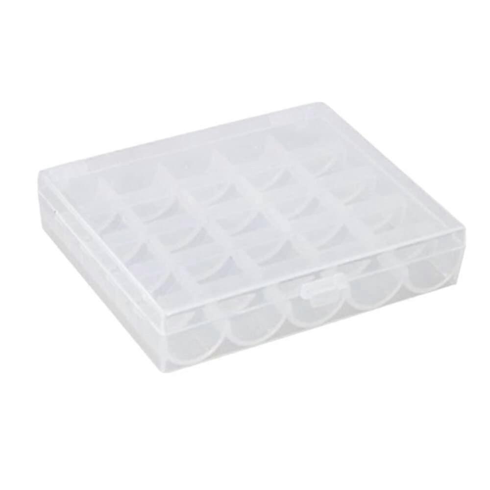 Sewing Machine Bobbin Case Organizer with Clear View Storage Holds 25 Bobbins Spools