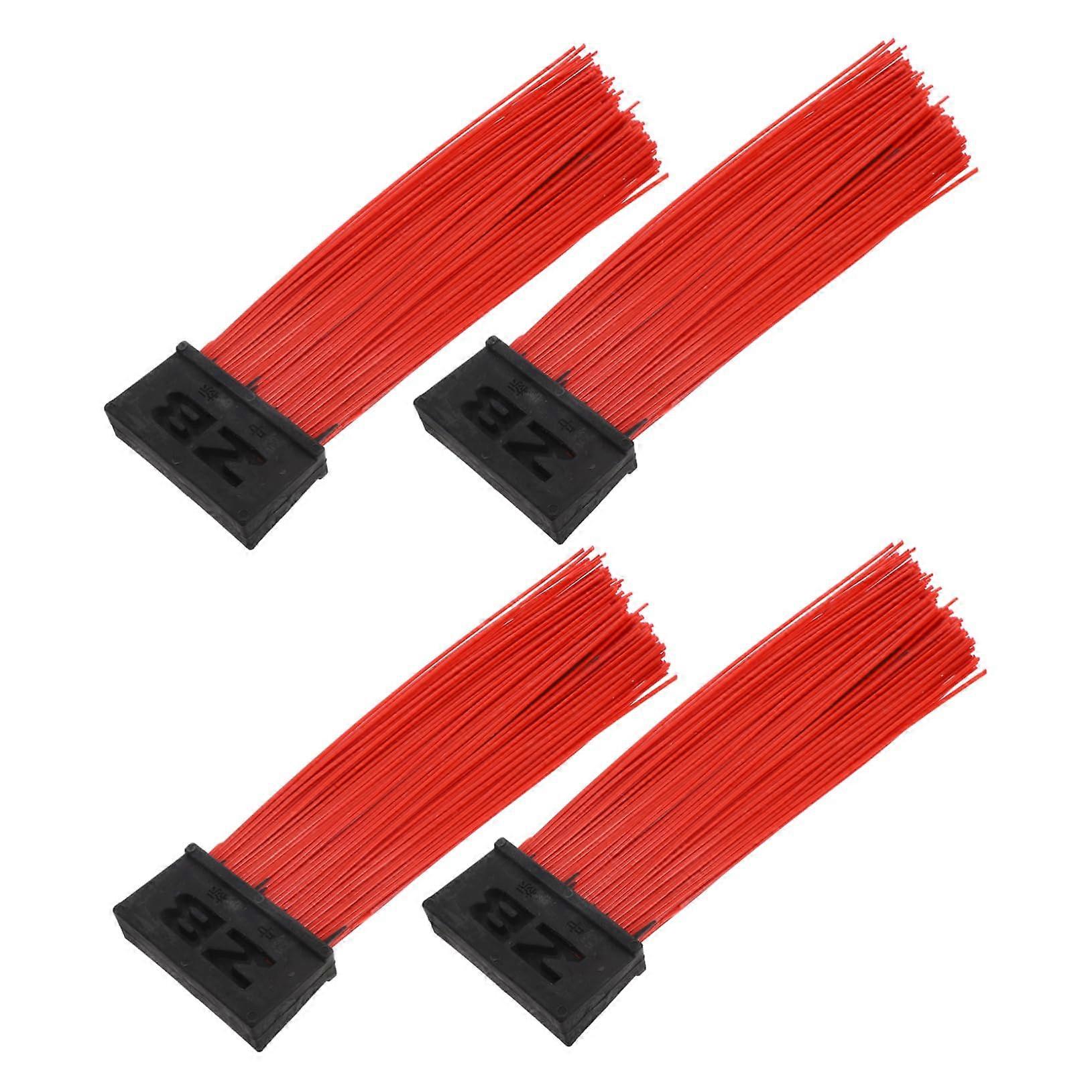 4pcs Heavy Duty Outdoor Broom Head Set, Durable Replacement Sweeper Brush for Versatile Cleaning