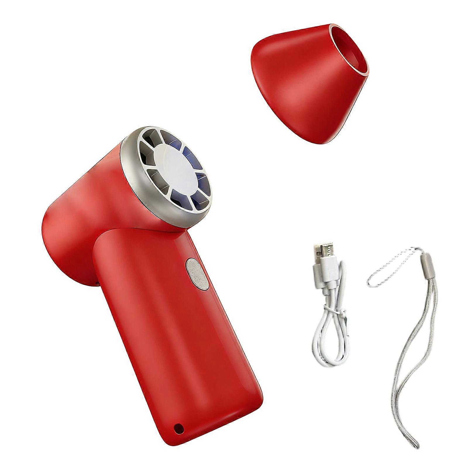 Rechargeable Multi Purpose Mini Handheld Cordless Blower with Magnetic Nozzle Accessory Compatibility for Extended Uses  Red