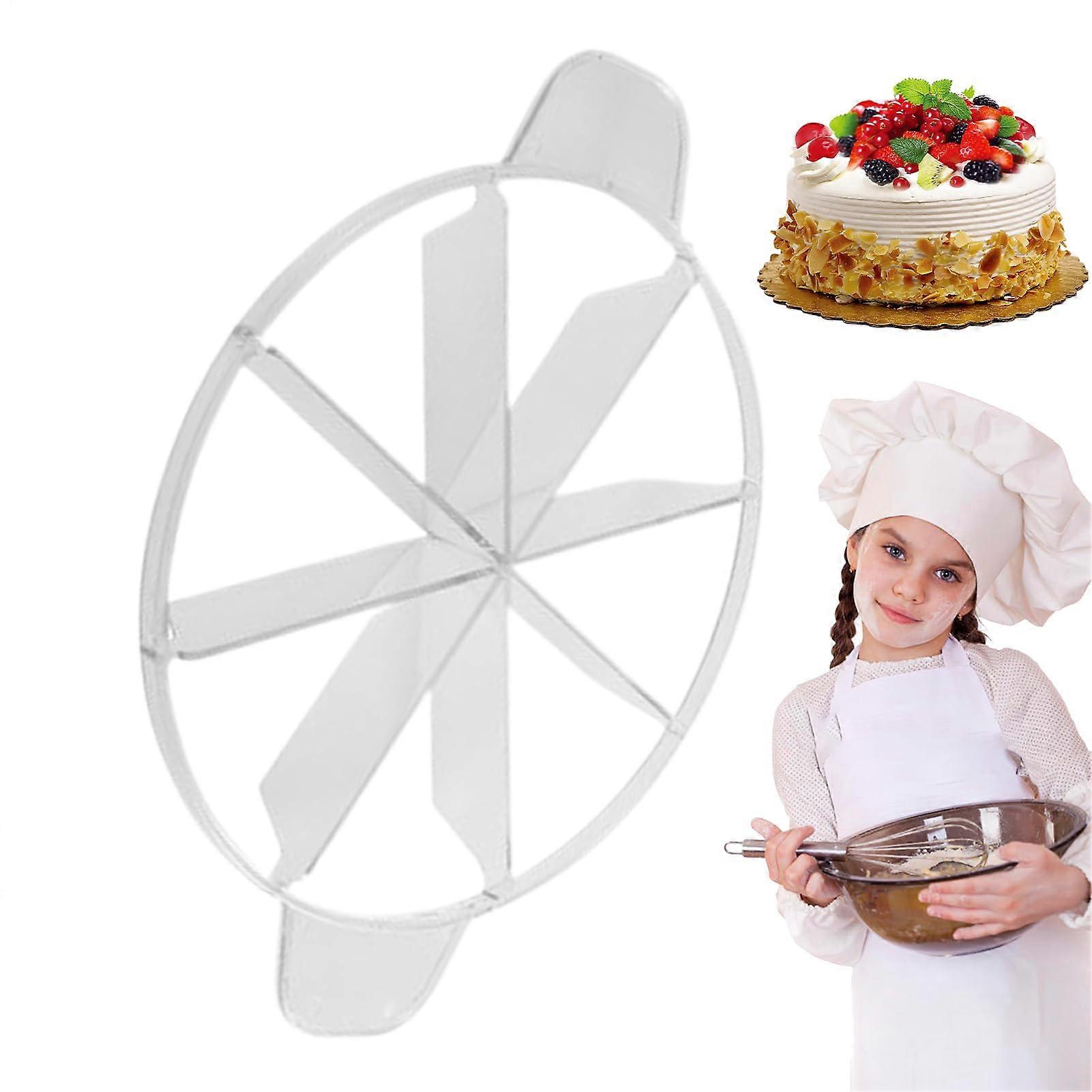 Adjustable Cake Cutter with Ergonomic NonSlip Grip, 8 Slice Divider for Even Portions