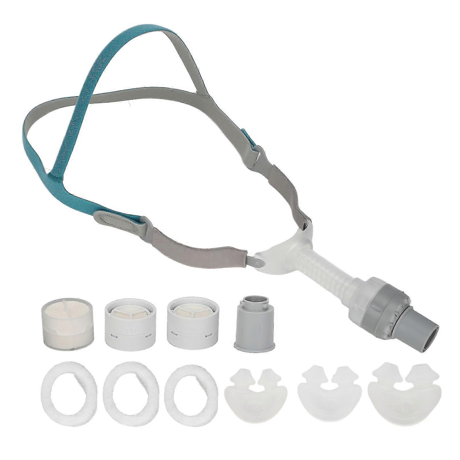 PH2 Nasal Pillow Assembly Silicone Soft Strap Adjustable Reduce Noise Elbow Rotatable Nasal Replacement Assembly