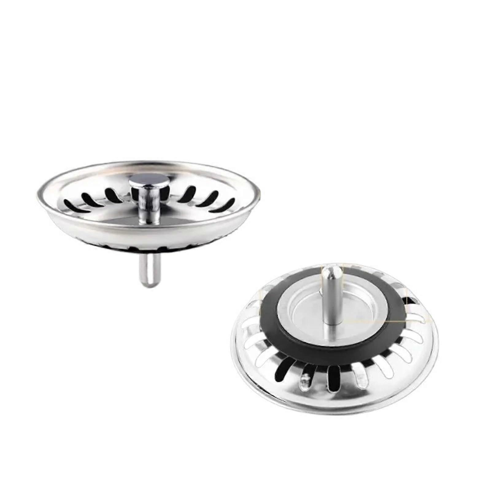 Stainless Steel Kitchen Sink Strainer with AntiClog Design and Easy Clean RustResistant Filter Silver