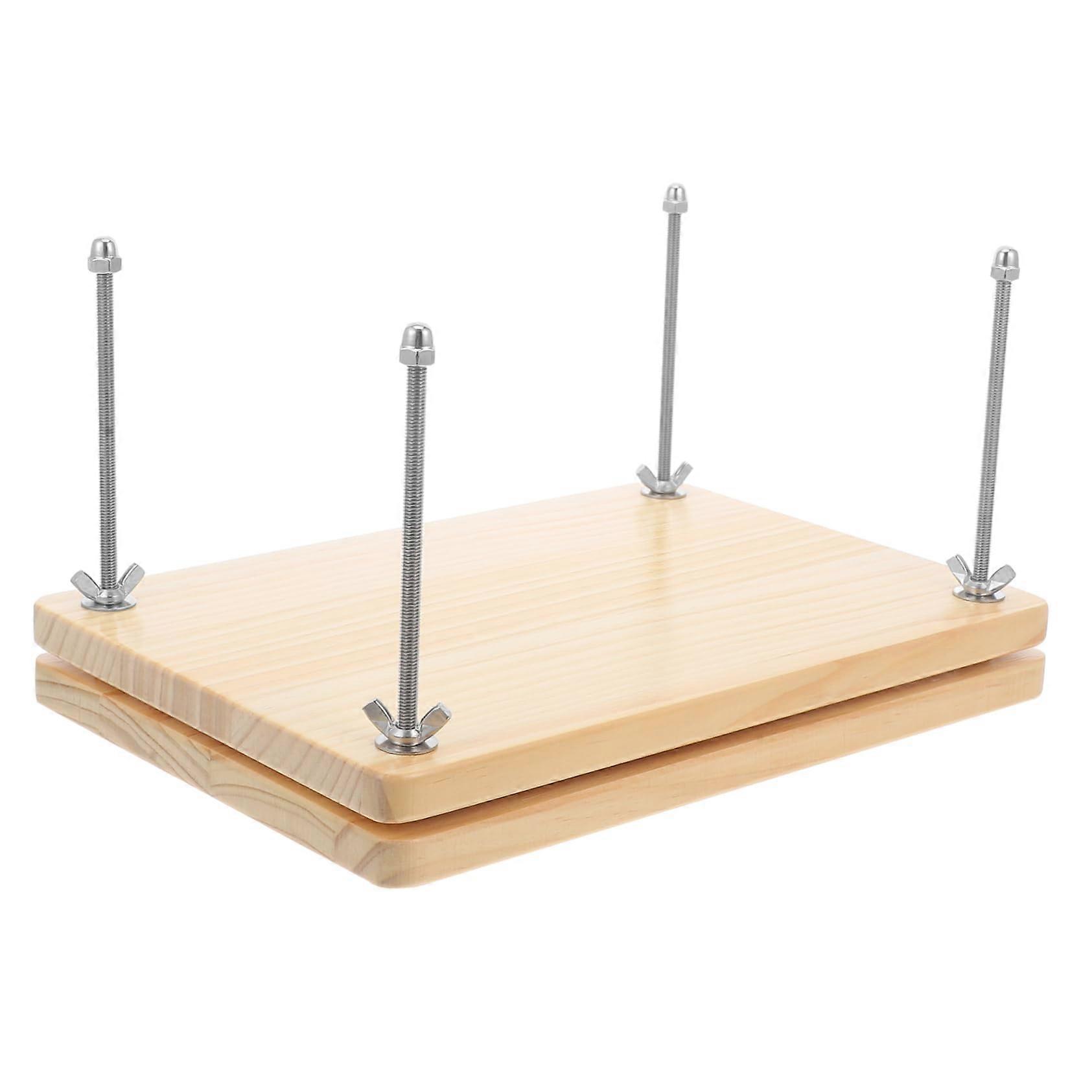 Wooden Book Press with Precise Pressure Control for Bookbinding, Crafting and Flower Pressing