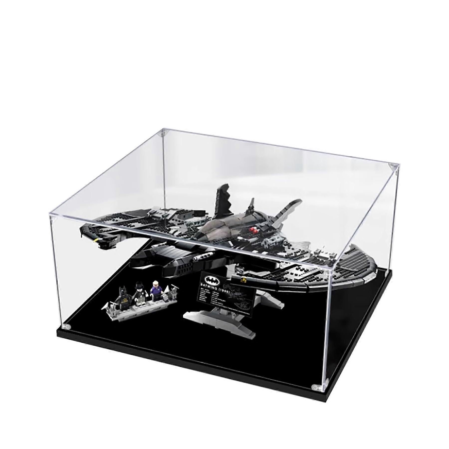 Display Case Acrylic Dustproof Box Custom Fit Clear Showcase Protective Cover for  76161 Batwing