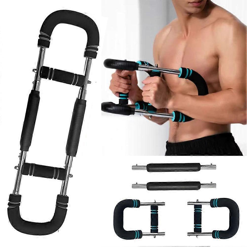 Arm Exerciser with Adjustable Resistance Levels for Upper Body, Forearm and Chest Training, Dark Grey