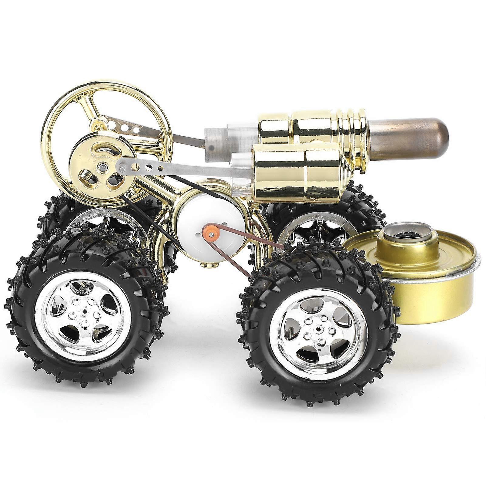 Stirling Engine Model Toy Car with Visible Cycle, Educational Physics Kit for Classroom Demonstration