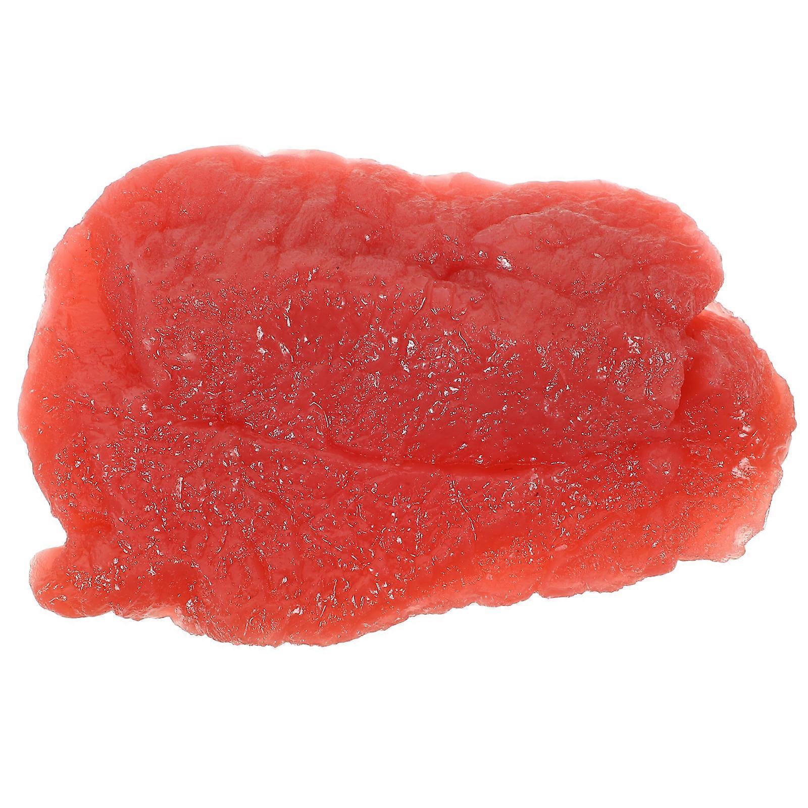 Fresh Pork Model Fake Pork Slice Model for Decor Realistic Red PVC