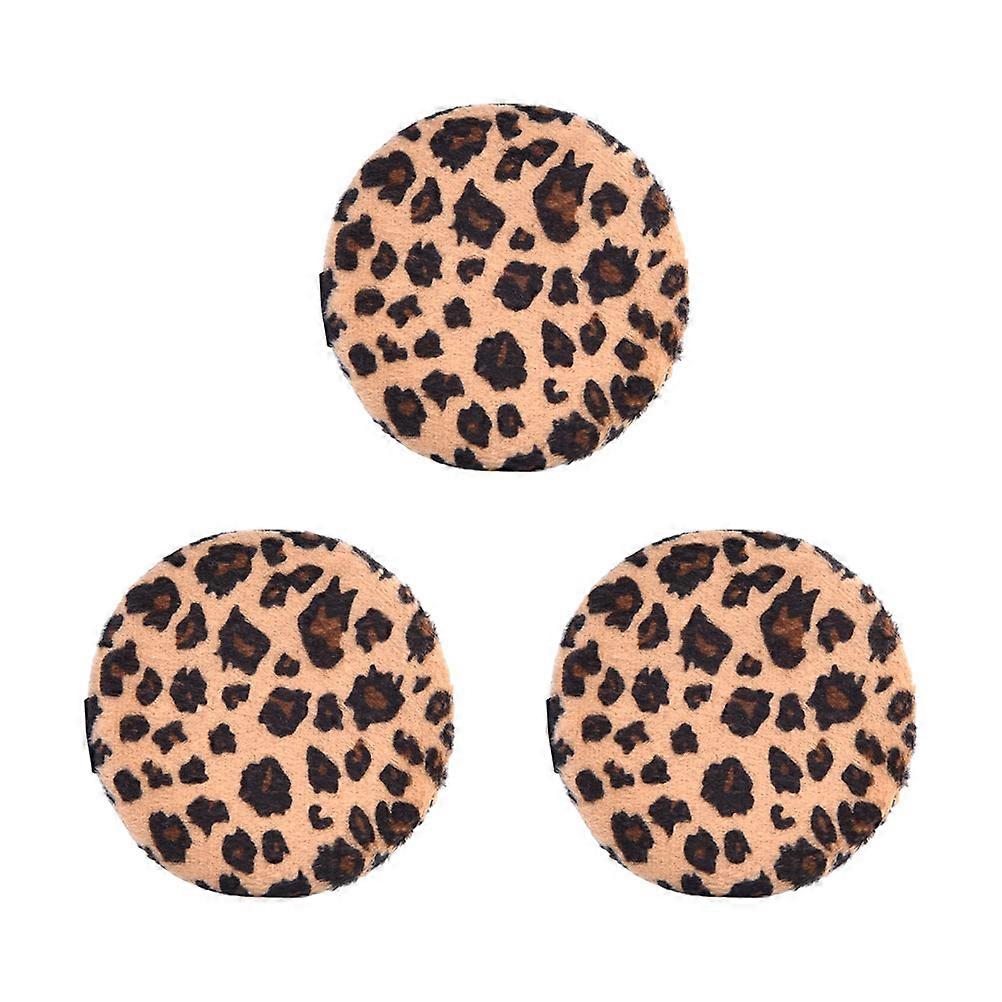 Leopard Makeup Pad Loose Powder for Makeup Use 6Pcs Set