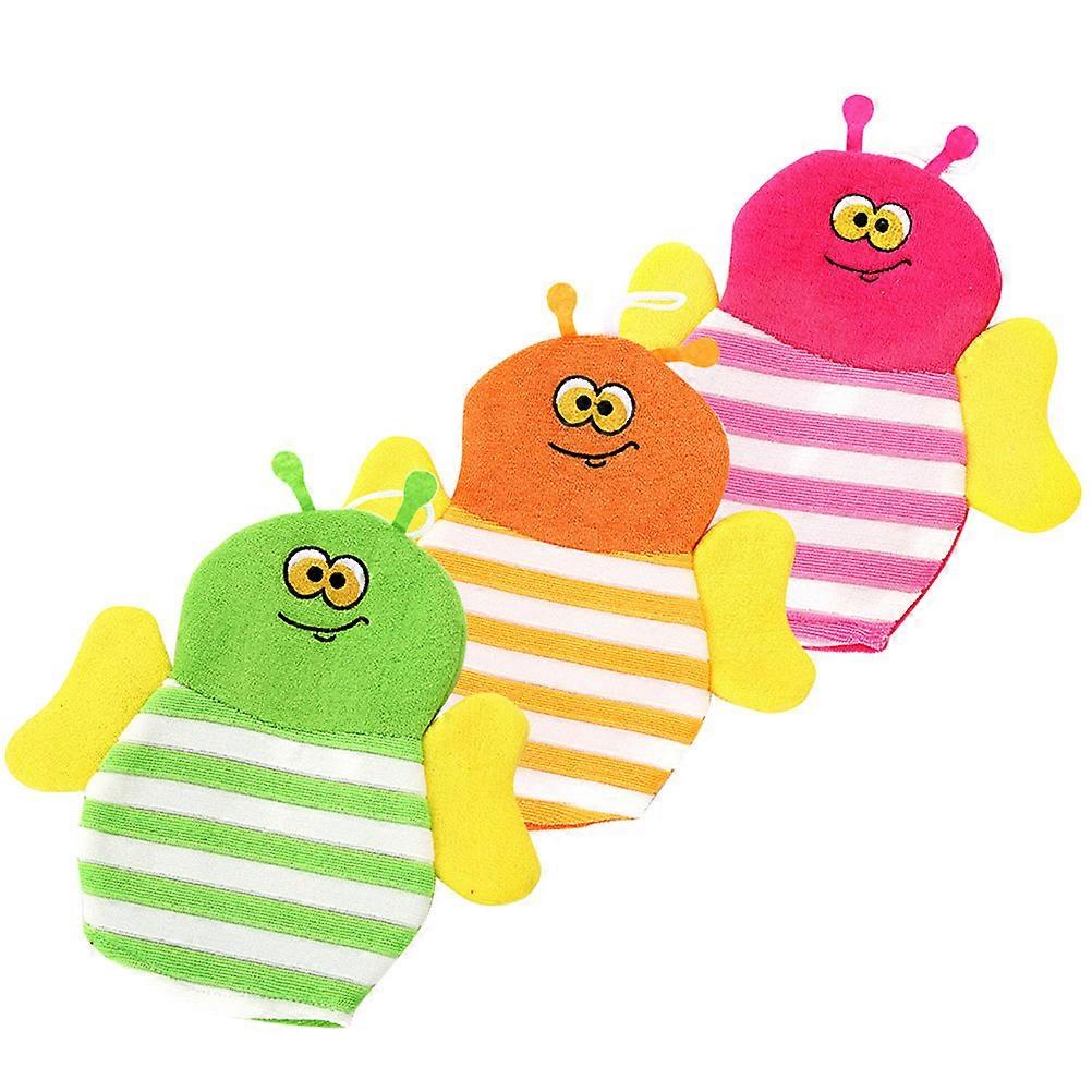 Infant Bath Sponge Bath Gloves for Comfortable Bathing 3Pcs Set