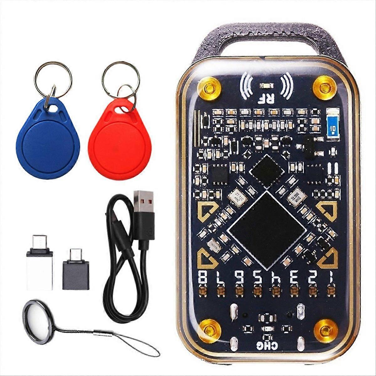 Smart Chip Reader Smart Card ID IC Card Decode+2XUID Keychain