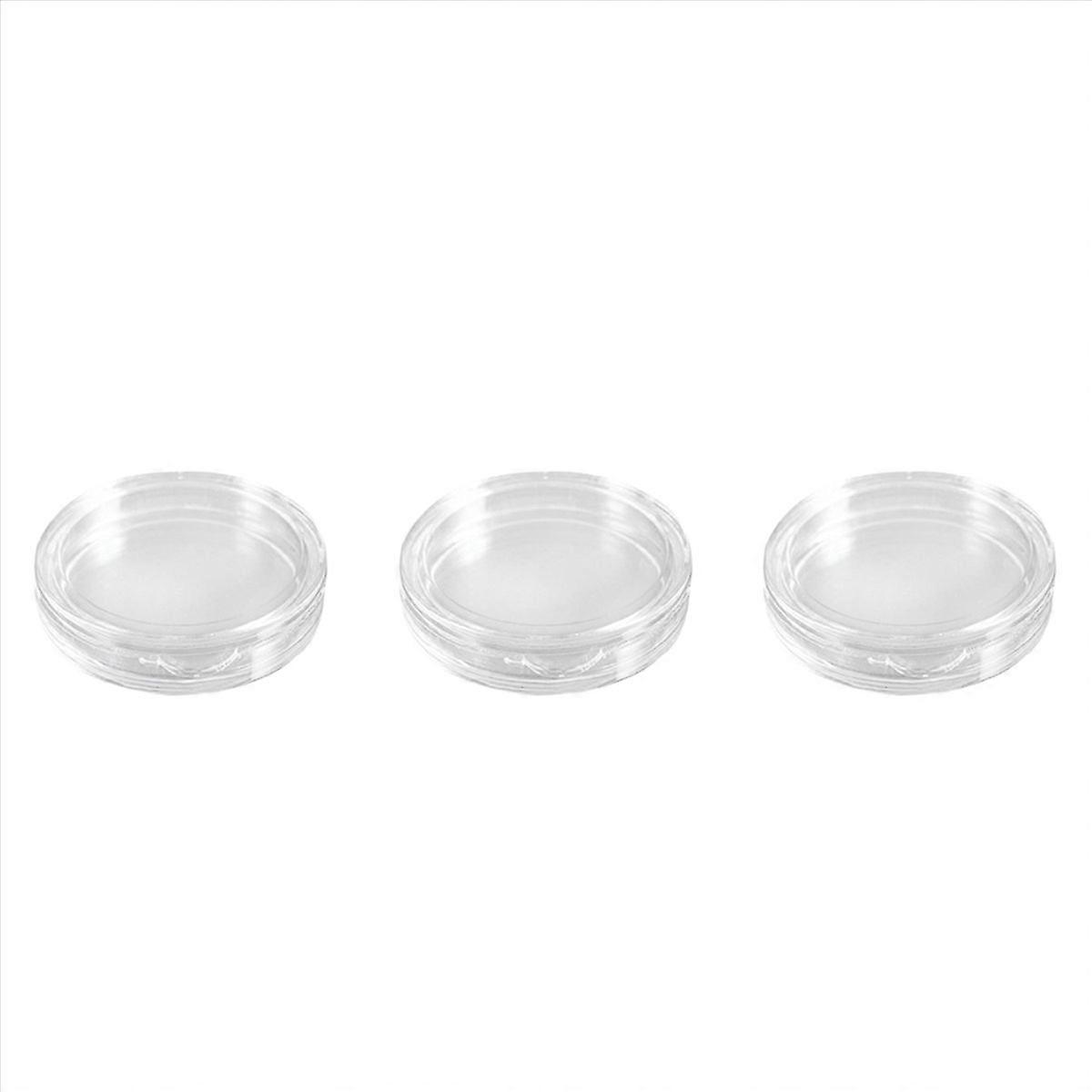 30 Pcs Small Round Transparent Plastic Coin Capsules Box 20mm