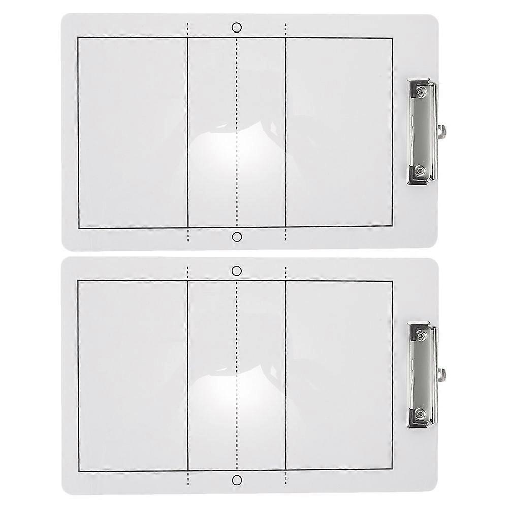 Volleyball Coaching Board PVC Writing Board for Match Analysis 2Pcs Set