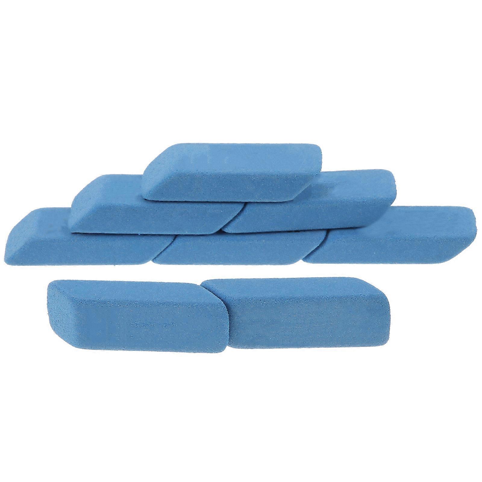 Blue Scrub Erasers Rubber Erasers for Kids 8Pcs Practical Erasing Kit