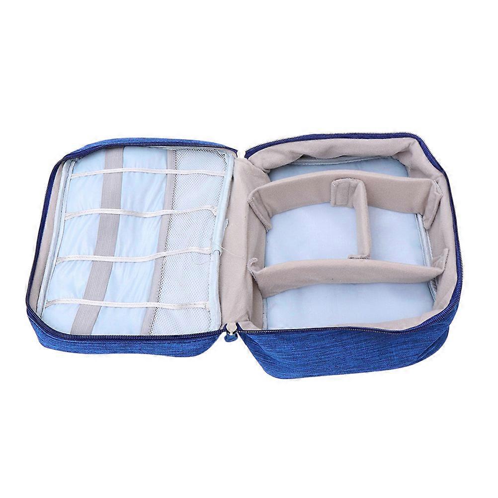 Travel Pouch for Cable Multi-Function Data Cable Storage Bag Sky-Blue
