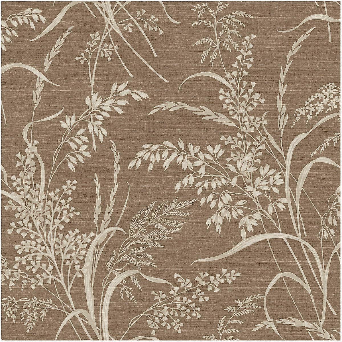Grandeco Prairie Chocolate Wallpaper