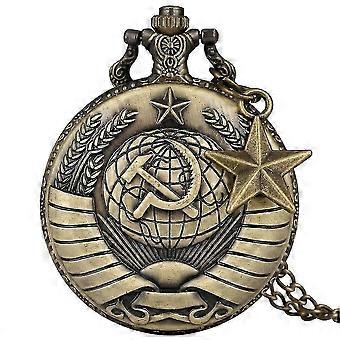 Soviet Union Symbol Communism Pendant Ussr Pocket Watch