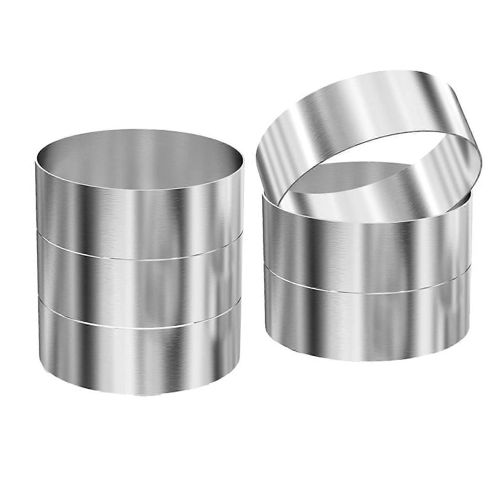 6 * cake ring Molds-Silver