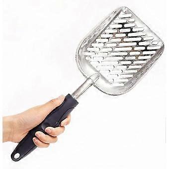Katzenstreuschaufel aus Metall, Katzenstreuschaufeln aus Aluminiumlegierung mit Gummigriff für Haustiere Langlebige Haustier-Sifti
