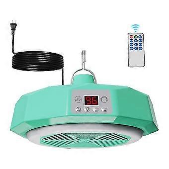 Us plug,Green,Chicken Coop Heater for Winter, Chicken Heater Built-in Lamp, Safety Thermostat Control, Overheat Protection US Plug-yiwu