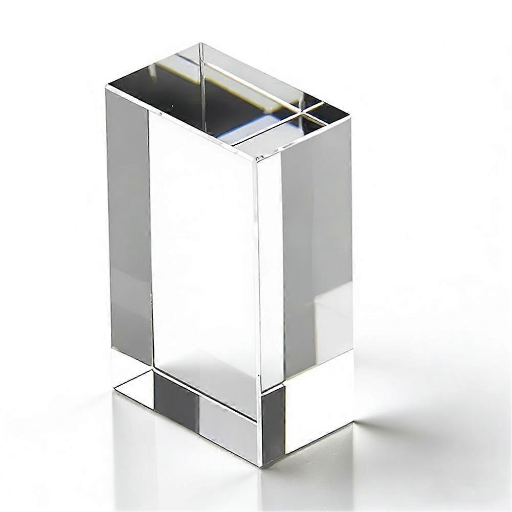 10x7x3cm Blank K9 Crystal Block Cube for 3D Laser Engraving Rectangular Columnar Crystal