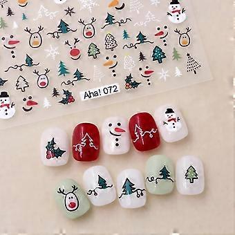 Christmas Nail Stickers 3D SelfAdhesive Snowflakes Snowman Santa Nail Art Decals for Winter Holiday Manicure