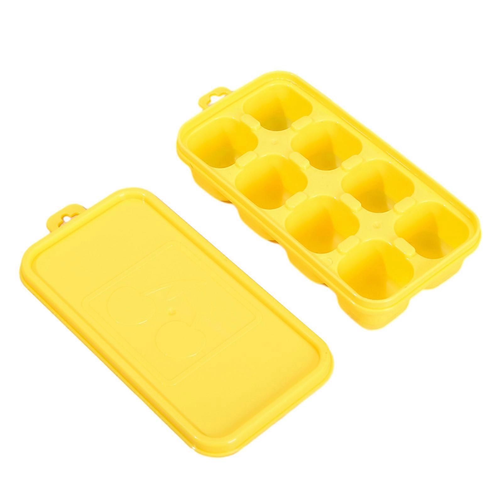 Sealed Ice Cube Maker for Home Use with Stackable Design and Lid