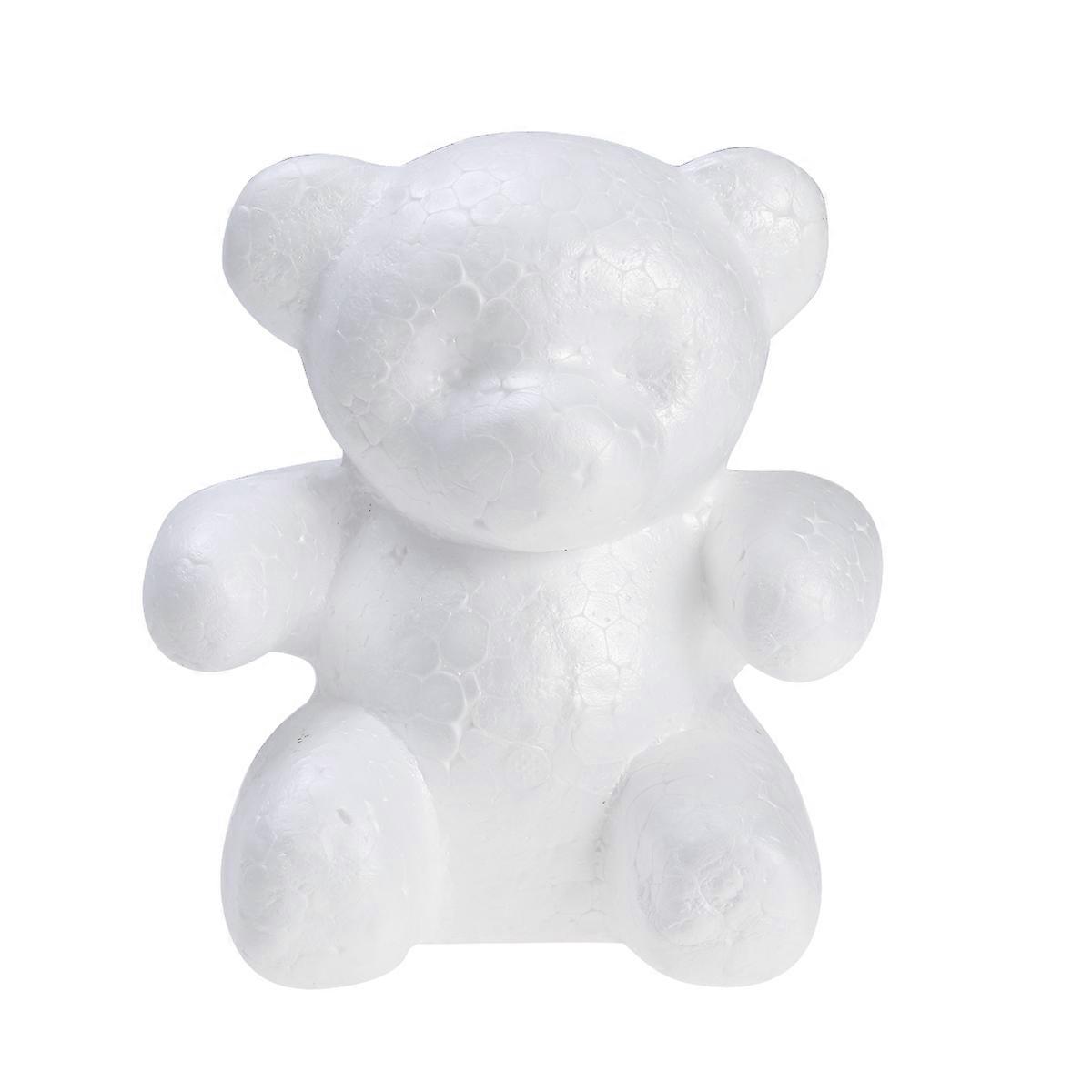 Modelling Polystyrene Bear Shape Balls for DIY Crafts 2Pcs White Set
