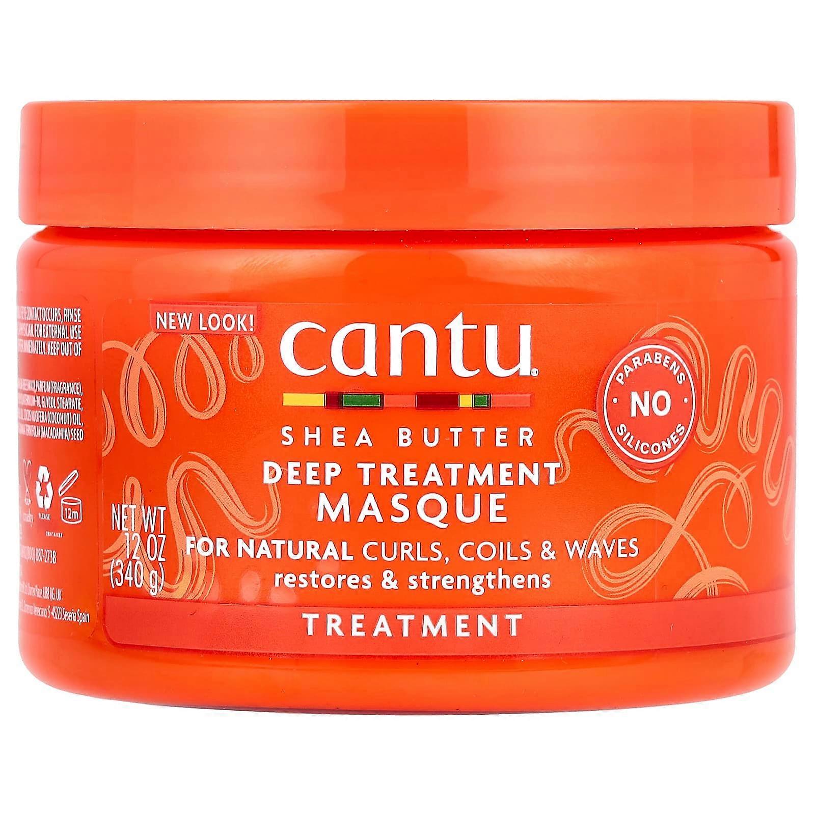 Cantu, Sheasmör för naturligt hår, Djup behandling Masque, 12 oz (340 g)