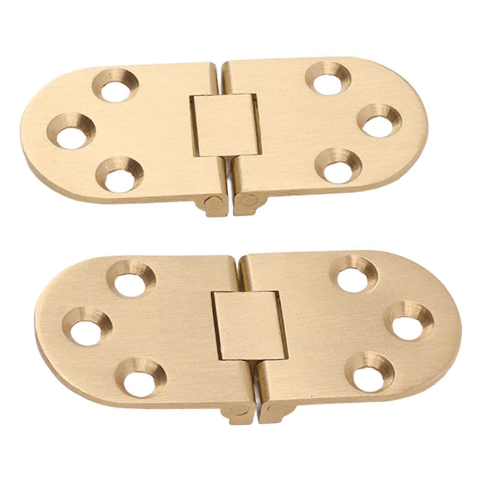 2 Sets Brass Folding Flip Top Hinge 180 Rustproof 2.0mm Thick