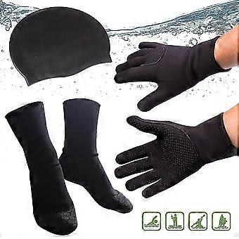 Kit di abbigliamento termico in neoprene per sport acquatici, immersioni, surf e climi freddi.