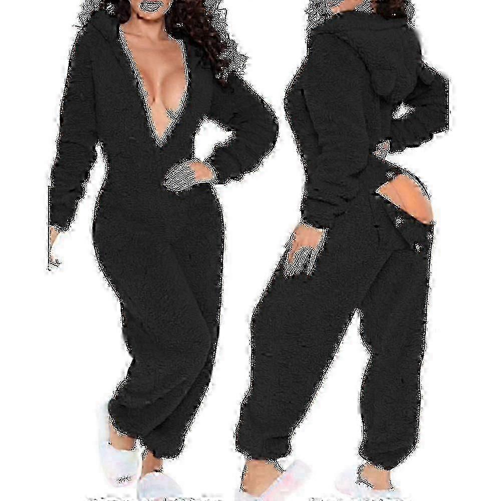 Onesie pyjamas lang varm børstet bodysuit