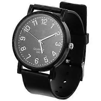 Vintage Style Wrist Watch For Students And Young Adults Black Adjustable Belt 1Set