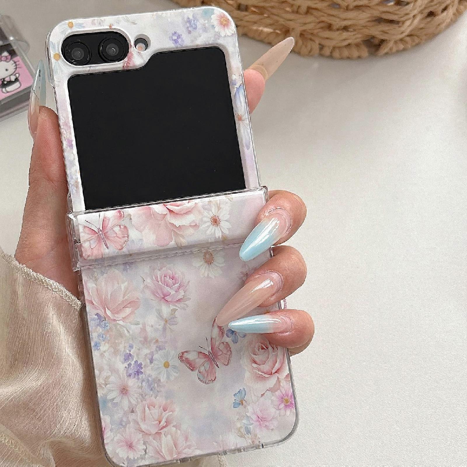 Flower Butterfly Pattern Shockproof Magnetic Phone Case