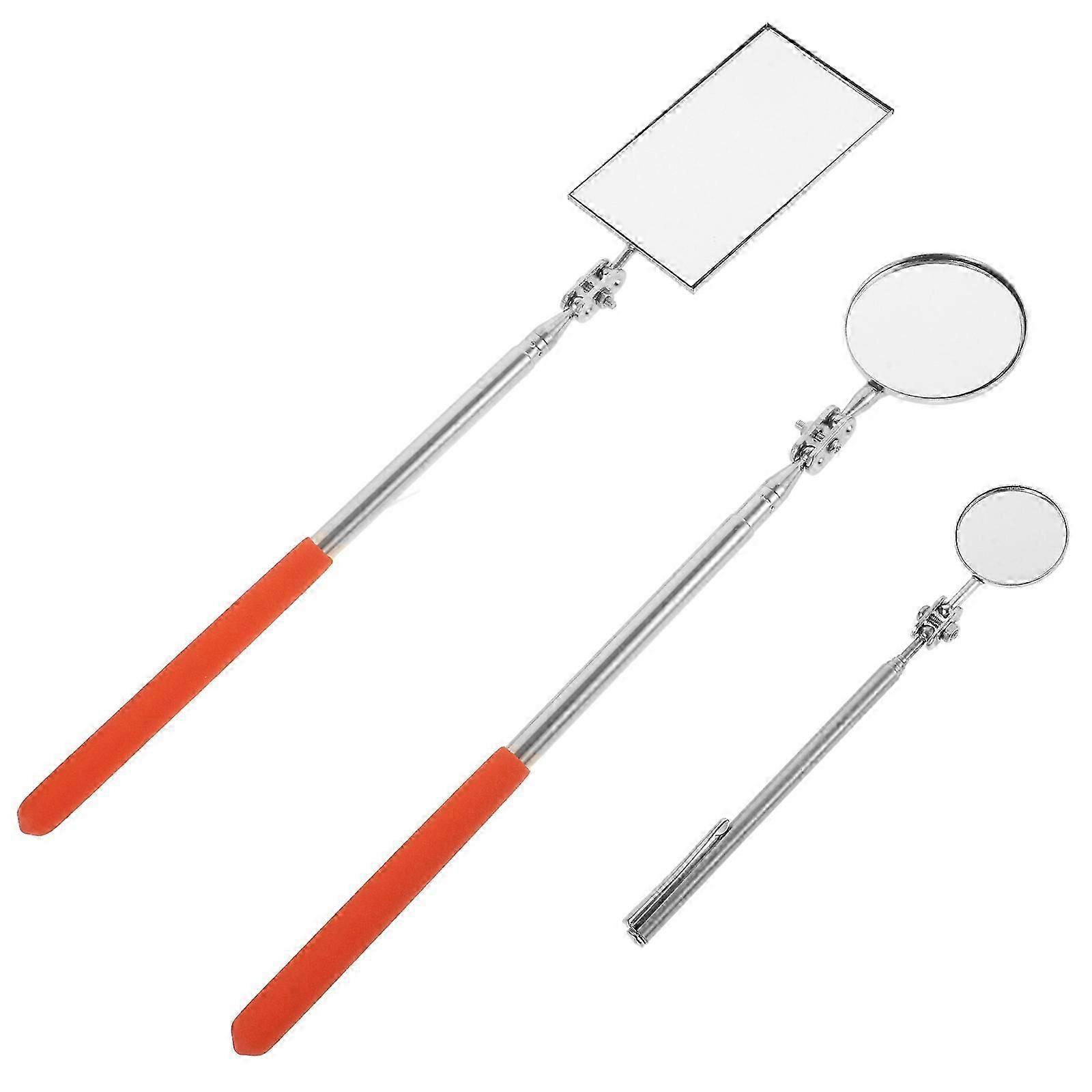 Inspection Mirror Flexible Telescoping Tool 3Pcs for Extra Viewing
