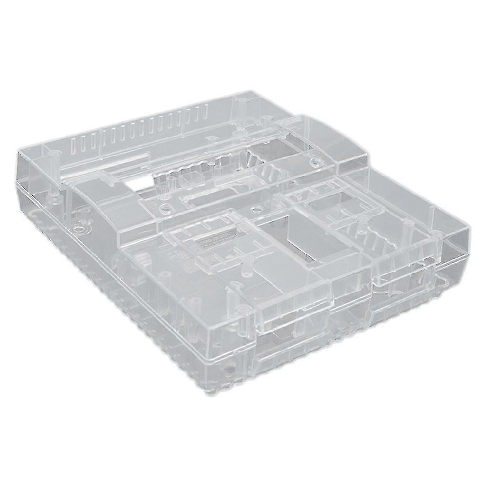 compatible with SNES Replacement Shell Transparent Case compatible with SNES SFC US Version Retro Gaming Consoles Transluce