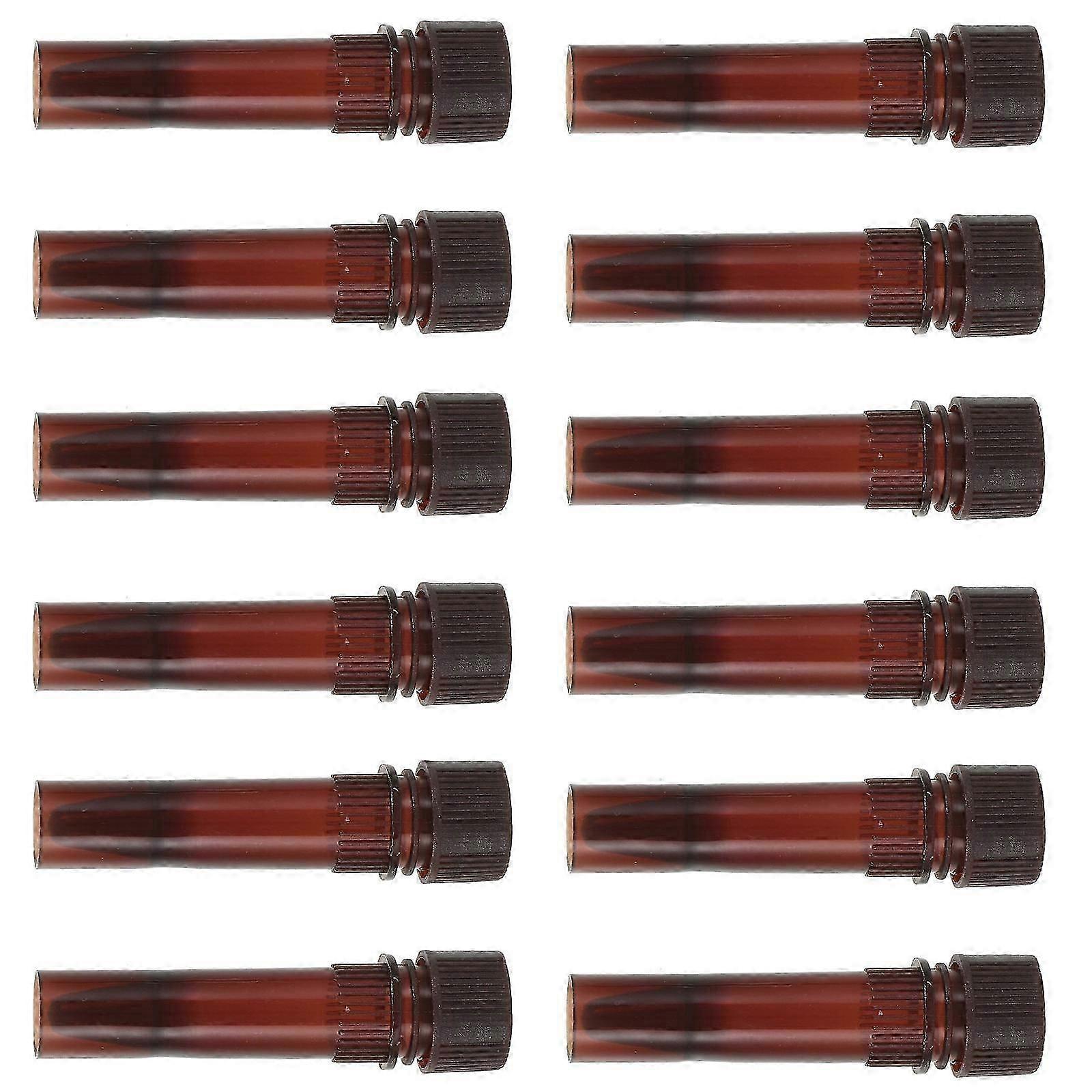 Sampling Tubes Brown Test Tubes for Storage 20Pcs Lightproof Containers