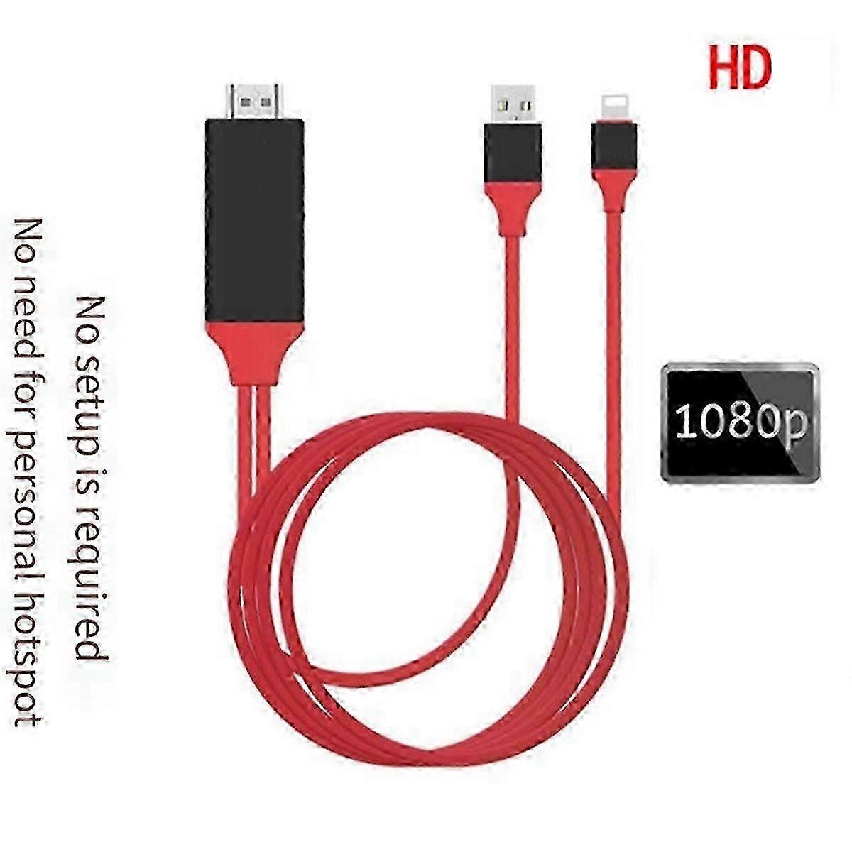 compatible with Apple Interface to HDMI Adapter Cable compatible with iPhone to TV Cable