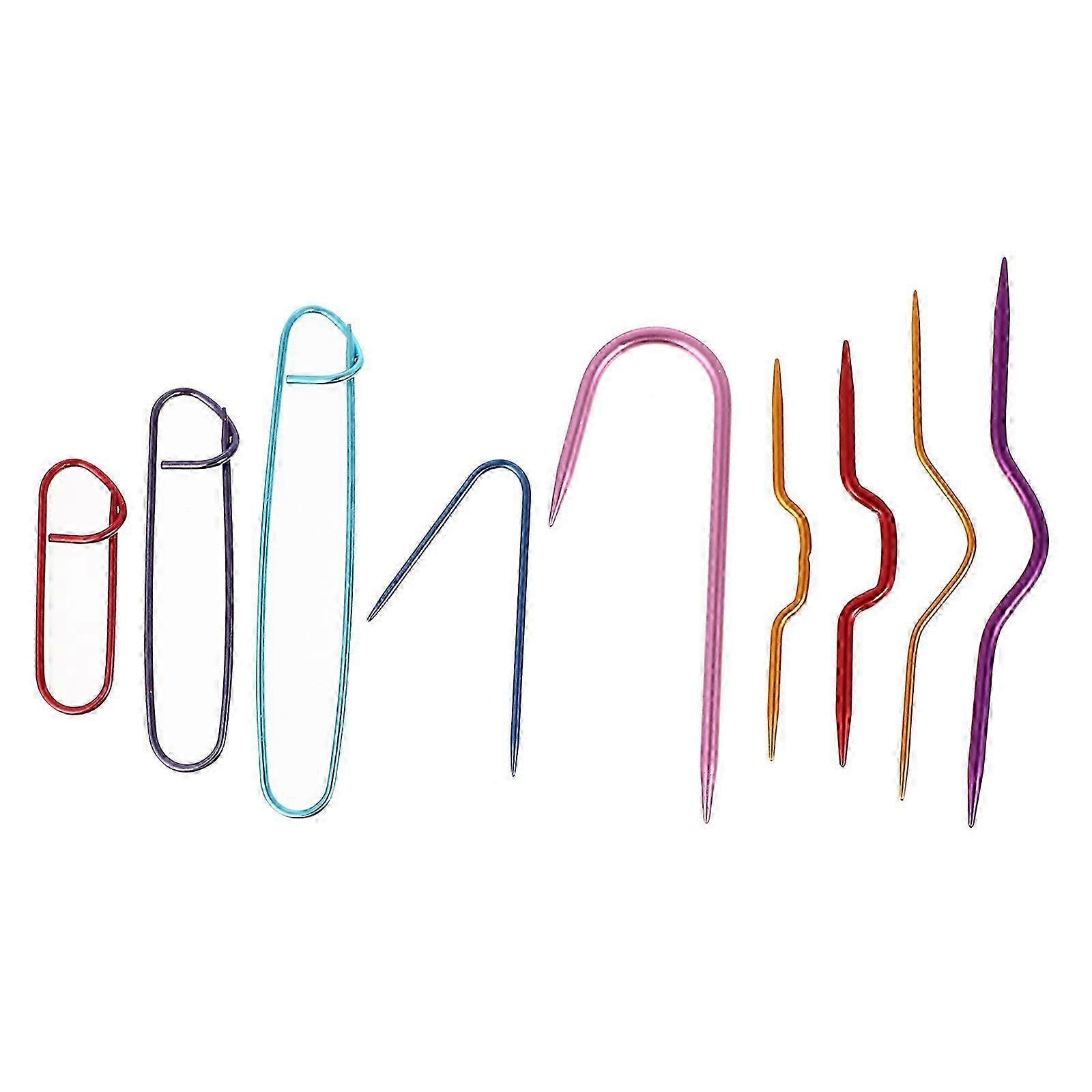 Crochet & Knitting Tool Set 9Pcs Assorted Color for Crafting