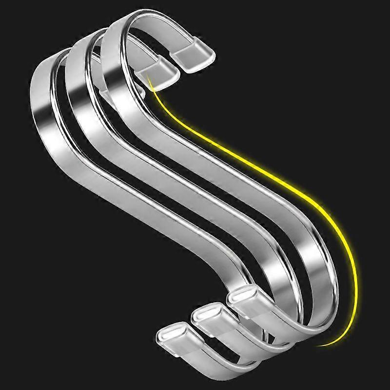 10 stainless steel S-hooks (large)