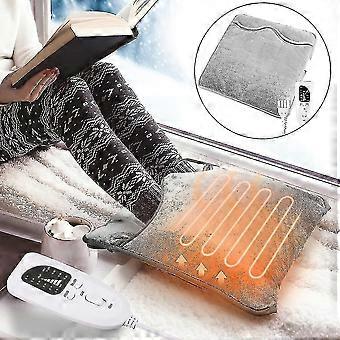 6 Modi Elektrische Heizung Pad Fuß Wärmer Weicher Flanell Matte Winter Timing Wärmeleitpad Auto Abschaltung US / uk / eu Stecker