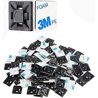 200 PCS 1/2 "Kabel Zip Tie Mounts Selbstklebende Draht Kabel Clips Organizer Halter Schwarz 0,5 Zoll