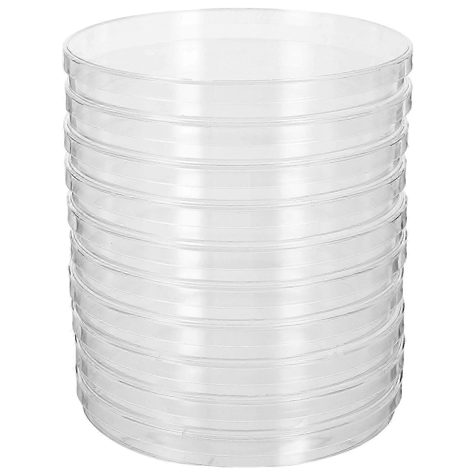 Plastic Petri Dish with Lid for Lab Science Experiments, 10Pcs