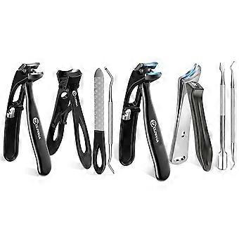 Nail Clippers Set, Angled Head Toenail for Thick Nail, Wide Jaw Fingernail Clippers, Ingrown