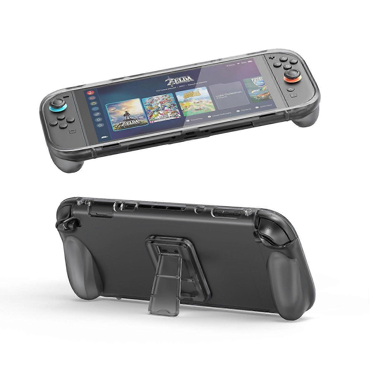 TPU protective case with stand for Nintendo Switch 2 game console, transparent