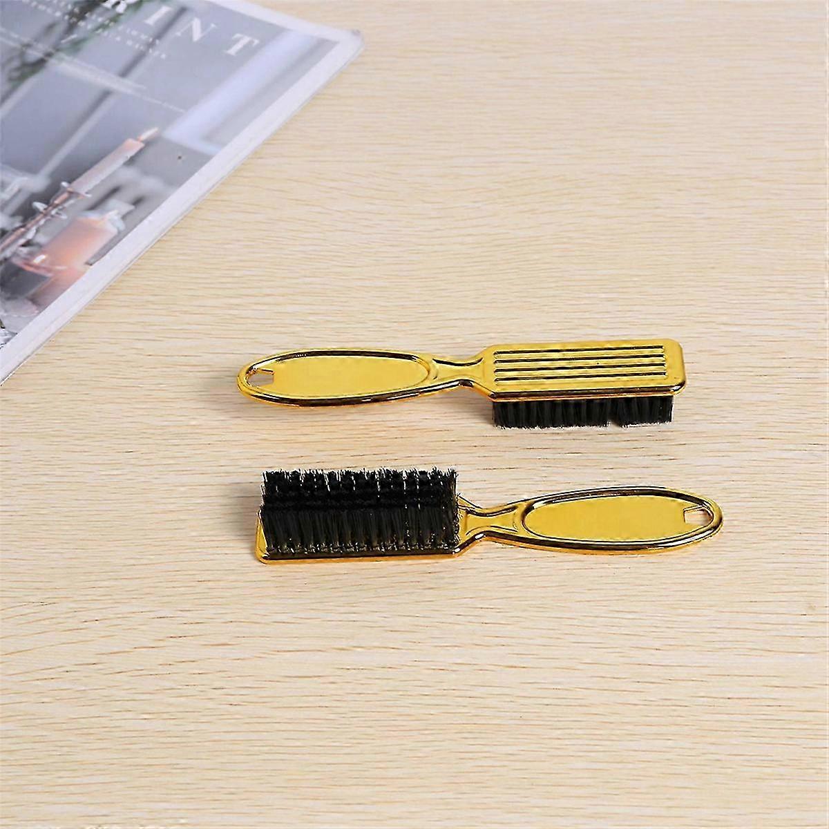 Fade Brush Comb Scissors Cleaning Brush Gold 3PC