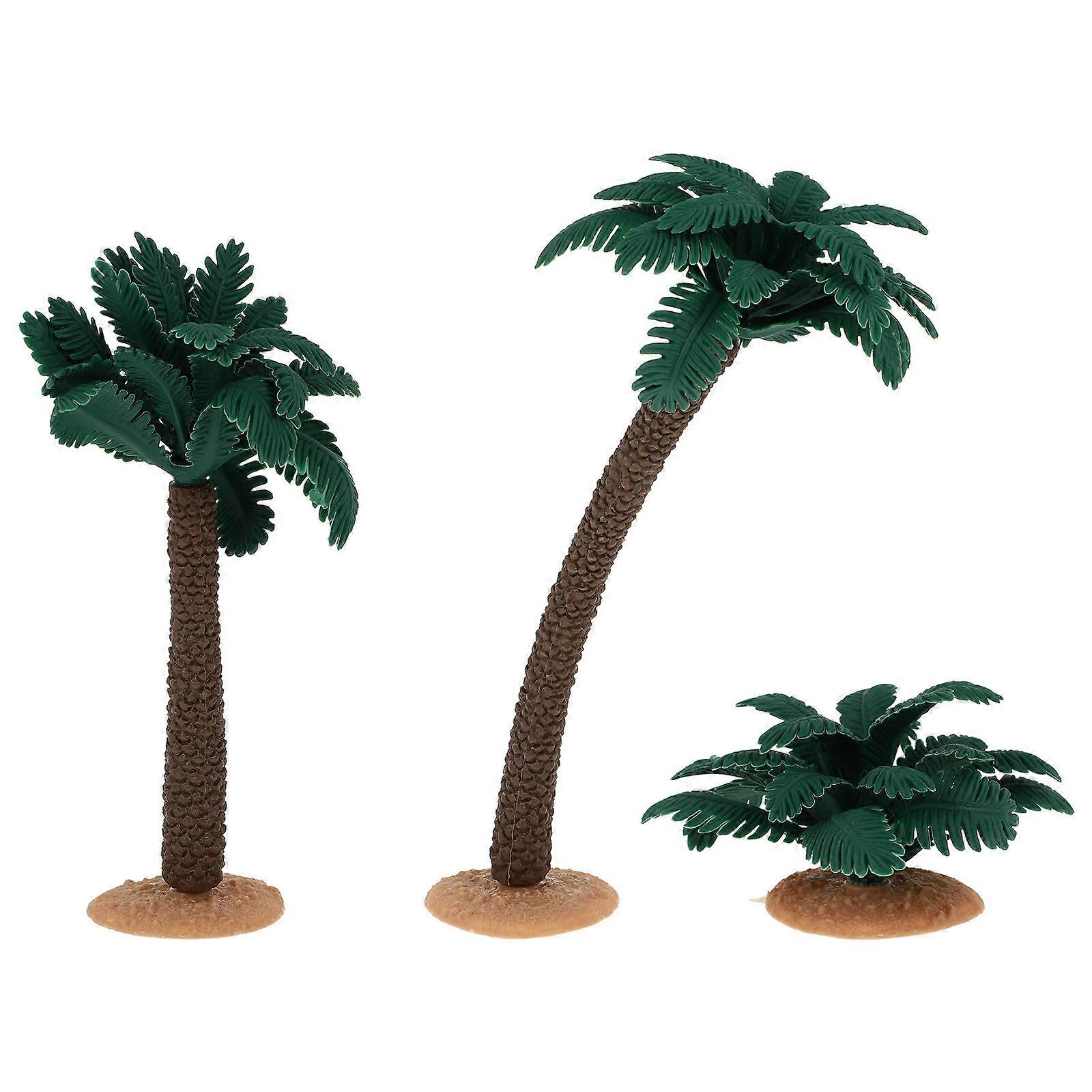 Home Decor Tree Model for Decor 3Pcs Creative Palm Tree Shape Toy Set
