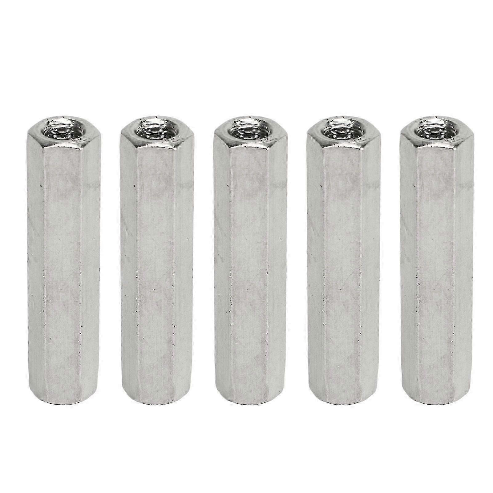 5Pcs Silver M8 Hex Coupling Nut Safe Practical Stainless Steel Coupling Nut Kit for Industrial Machine intelligence