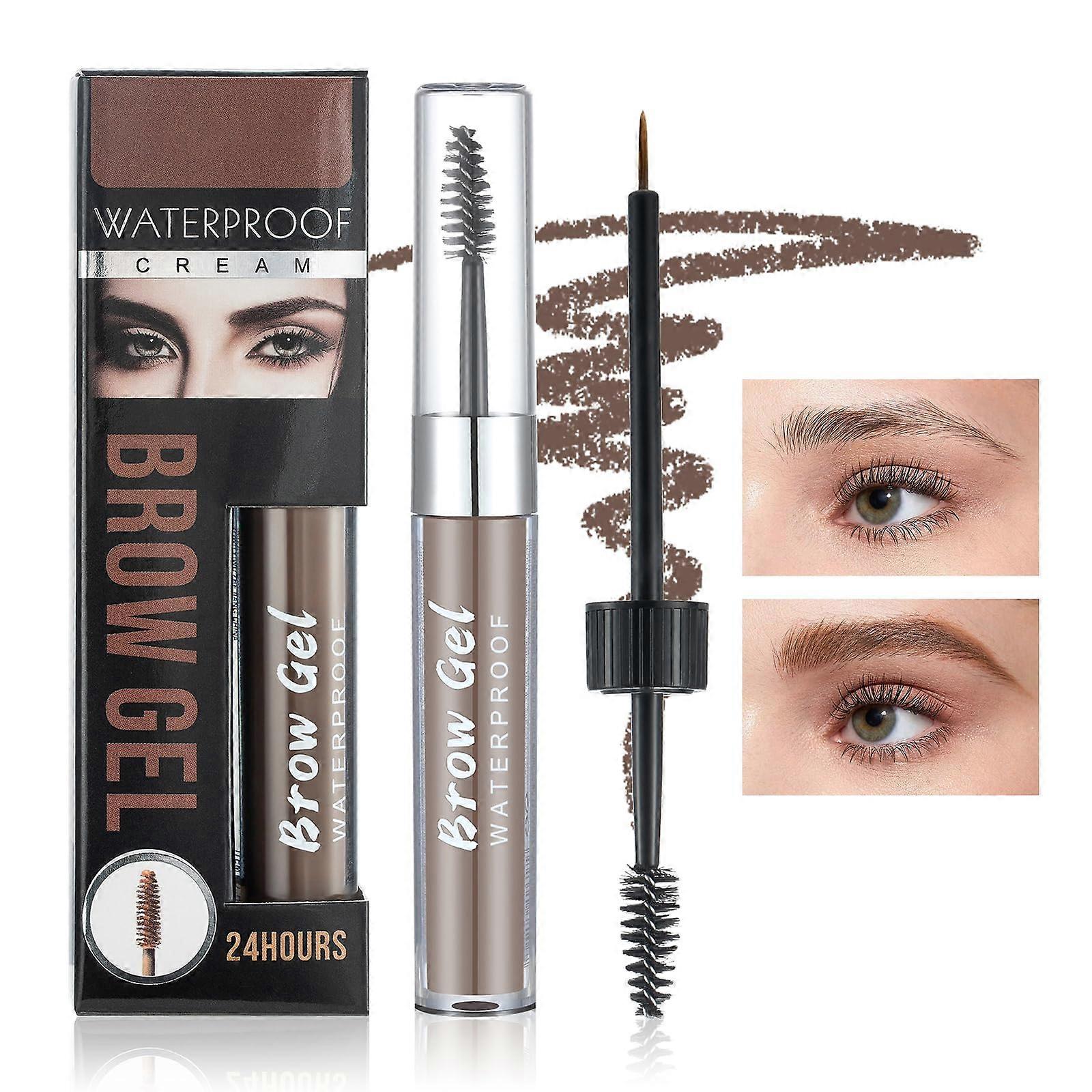 Waterproof Eyebrow Gel, Medium Brown Tint for Defined Brows and Easy Application