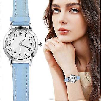 modieus casual horloge waterdicht quartz horloge vrouwen meisjes lederen band horloge pols decoratief horloge